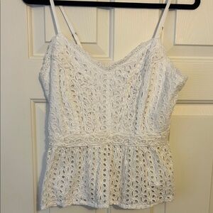 Japna White Eyelet Lace Camisole